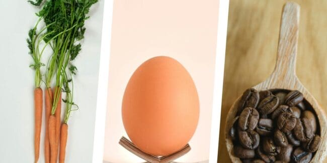 carotte œuf café